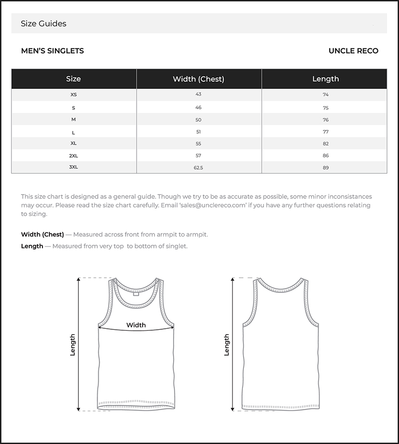 Size Chart CM